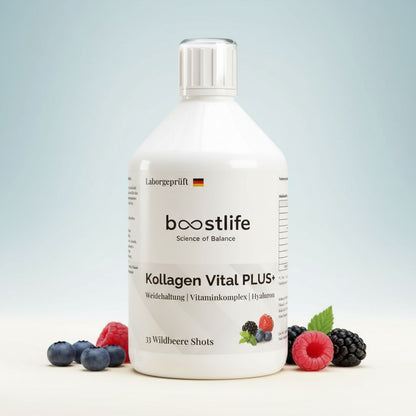 Kollagen Vital PLUS+ Shots (1500 DA) - Wild Berry - 500ml