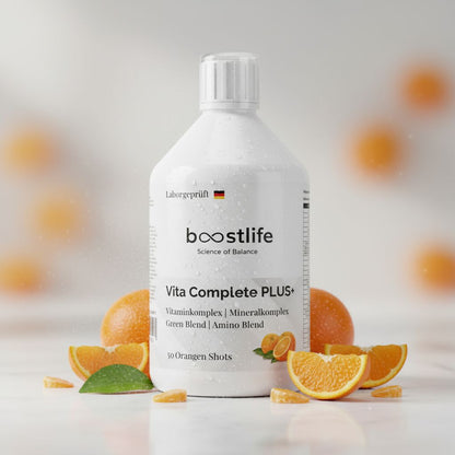 Vita Complete PLUS+ 50 vegane Shots - Fresh Orange - 500ml