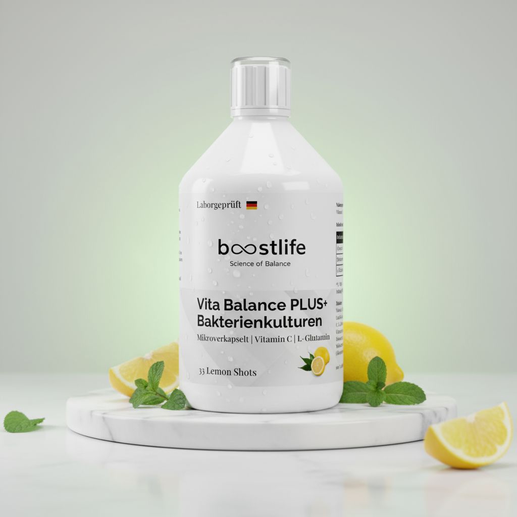 Vita Balance PLUS+  Bakterienkulturen - 33 vegane Lemon Shots - 500ml