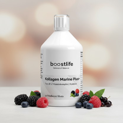 Kollagen Marine Plus (1500 DA) + - 50 Shots - Wildbeere - 500ml